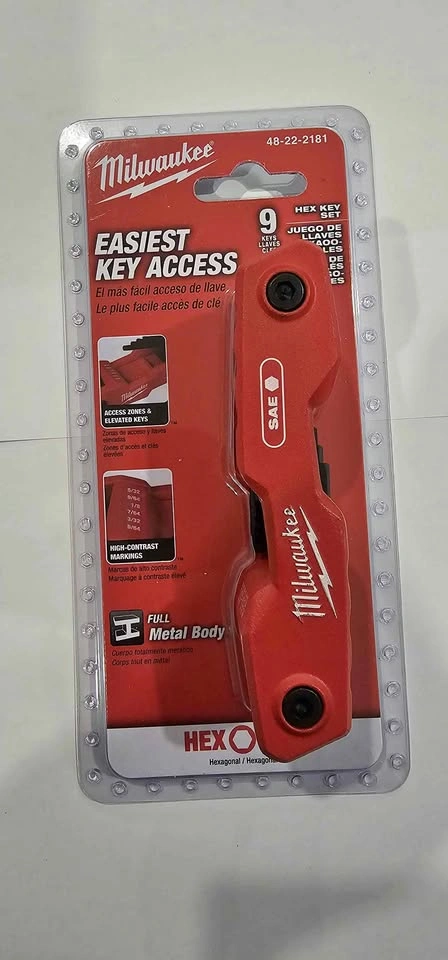 Milwaukee Tool Folding SAE Hex Key Set (9-Piece)
