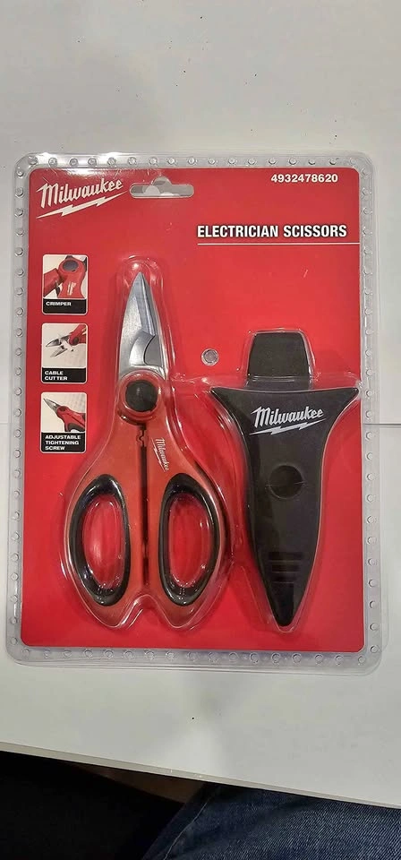 Milwaukee Electrician's Scissors with Holster Sheath Storage