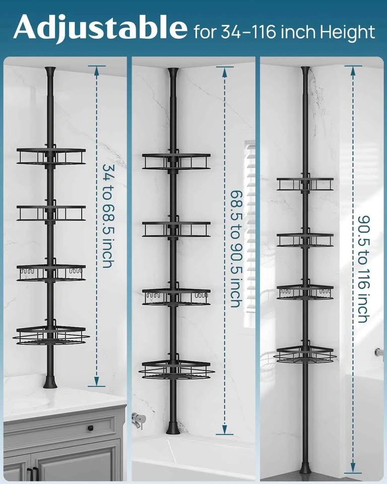 SEIRIONE Corner Shower Caddy Tension Pole - photo 2
