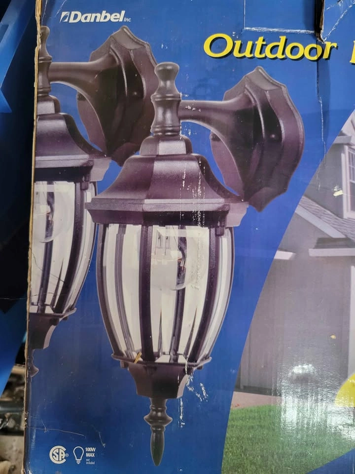 Vintage Outdoor Porch Lights with Bevelled Glass (2) - photo 2