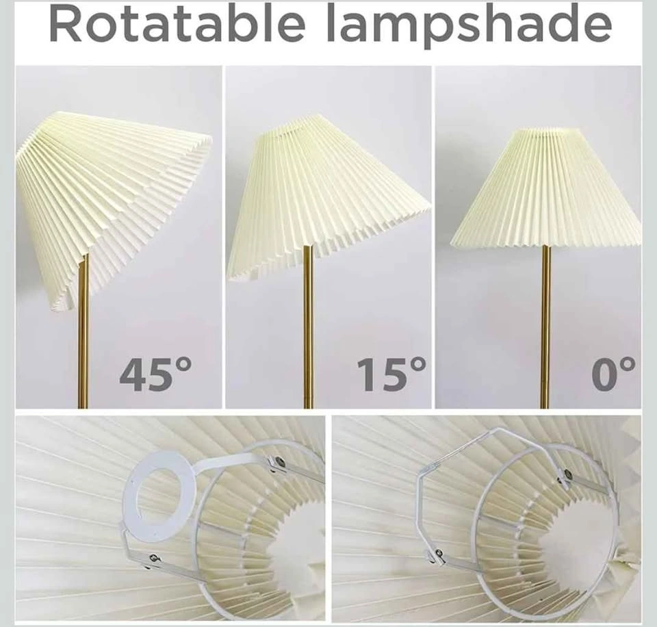 Gold Modern Pleated Floor Lamp - photo 3