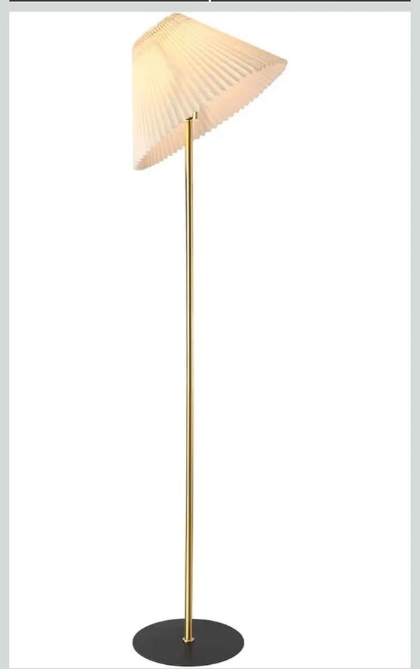 Gold Modern Pleated Floor Lamp - photo 5