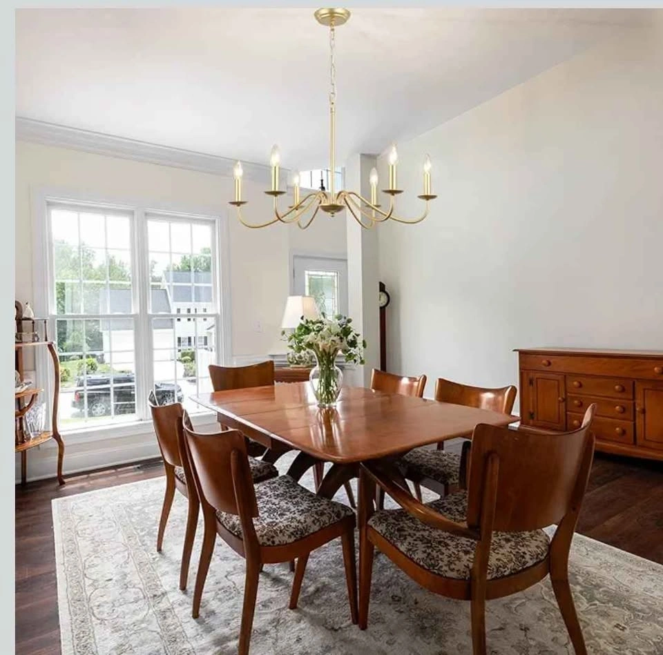 6-Light Gold Modern Farmhouse Chandelier - photo 3