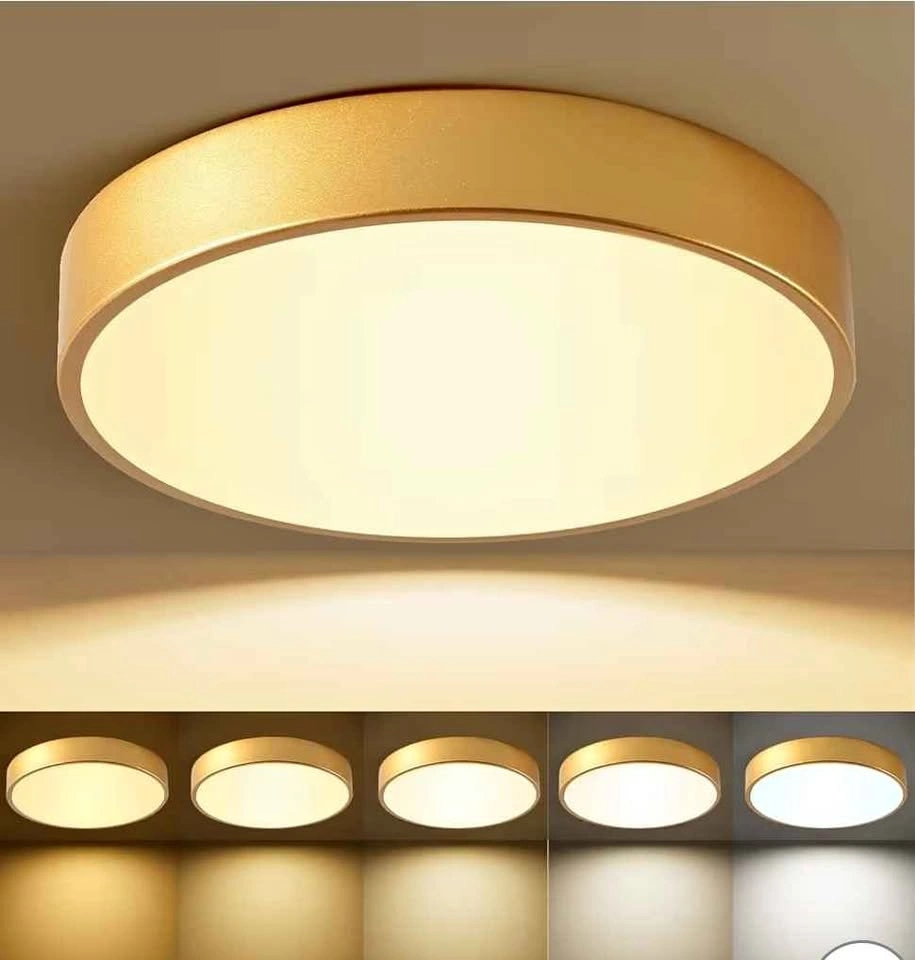 Gold LED Dimmable Ceiling Light 24W 5CCT(2700K-5000K)
