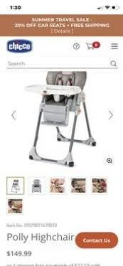 Chicco Polly Foldable High Chair - photo 5