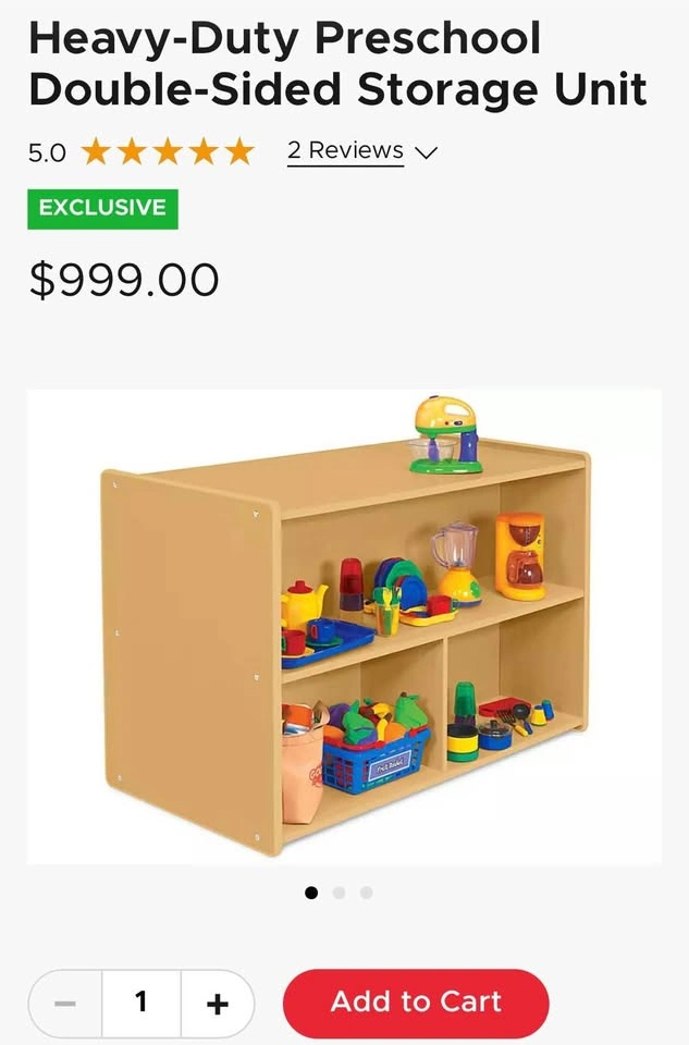 Double Sided Storage Unit 47”w x 23”d x 30”h - photo 4