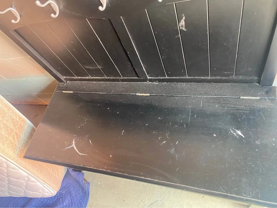 Black Entryway Storage Bench (diy update) - photo 2