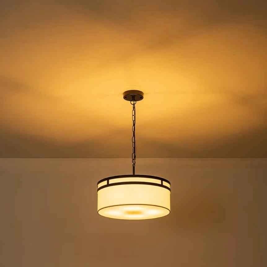 2-in-1 Convertible Modern Black Drum Chandelier 15.75" - photo 3