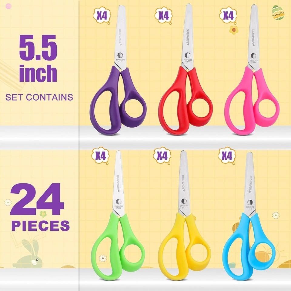 24 Pack 6" Kids Scissors Safety Small Child Scissors - photo 2