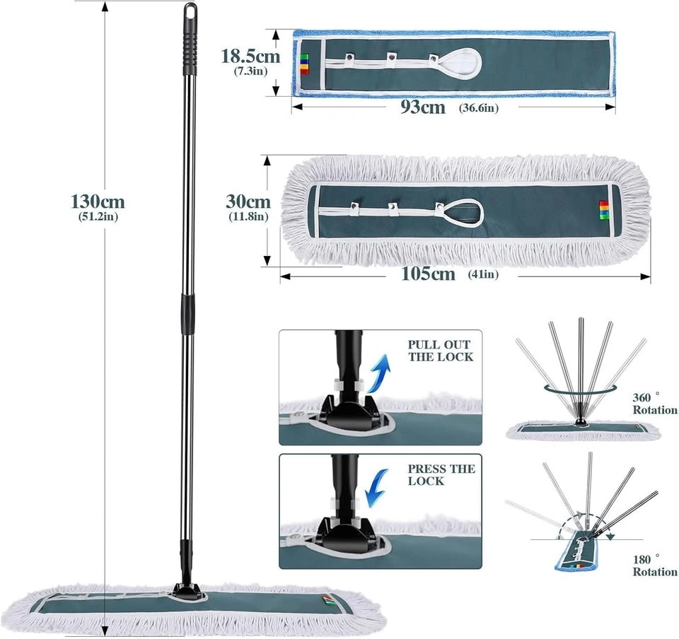 42" Heavy Duty Commercial Mop, Industrial Flat Mop for Floor, 2 - photo 2