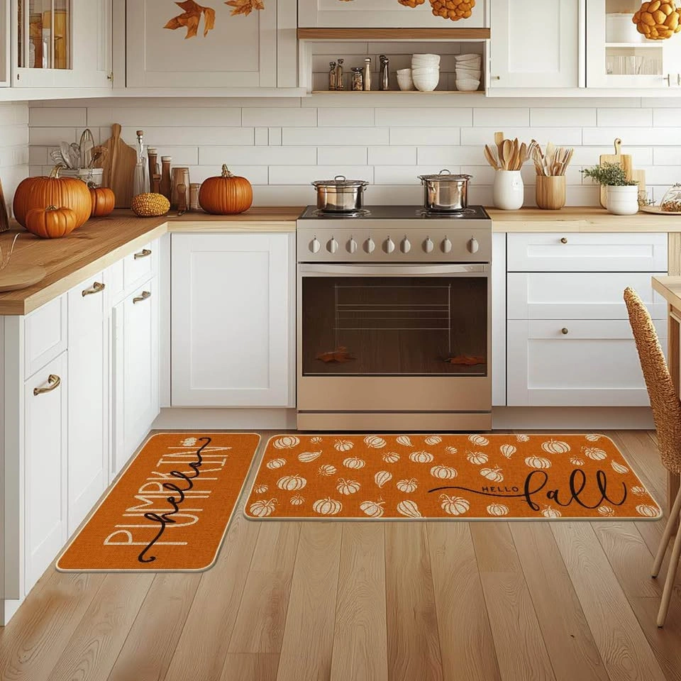 2-Piece Fall Pumpkin Kitchen Rug Set - photo 5