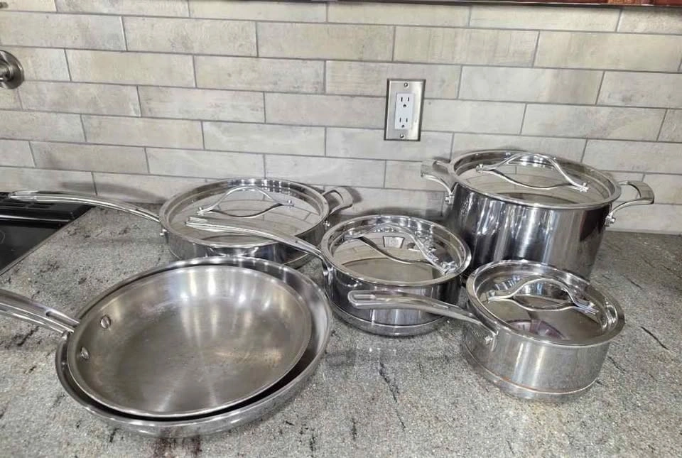 Kirkland 5-Ply Stainless Steel Pot and Pan Set - photo 3