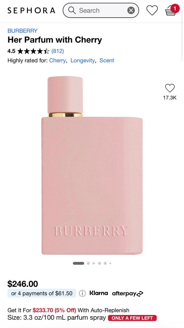 Burberry Her Parfum - Cherry 100 ml - photo 3