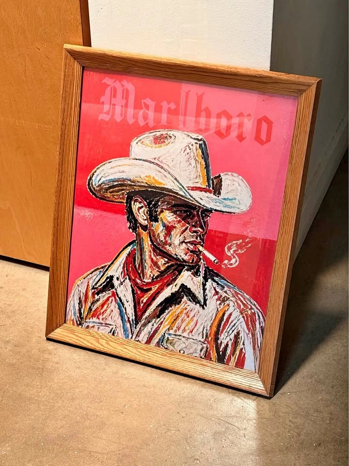 16x20 Framed Vintage Cowboy Pop Art