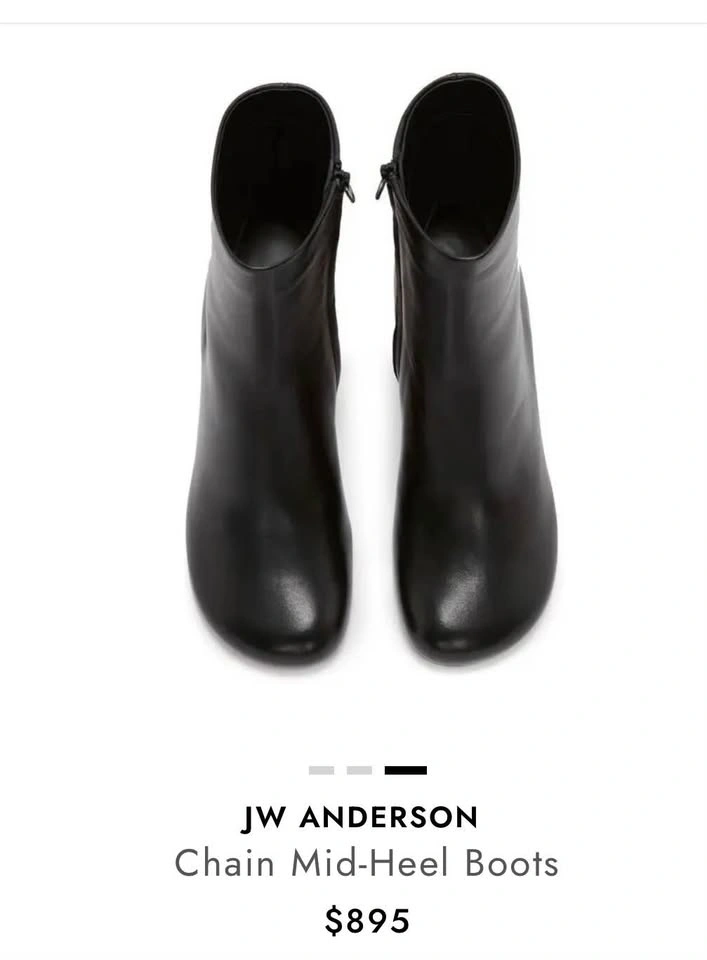 JW Anderson Women's Leather Chain Ankle Boots size 40 - photo 5