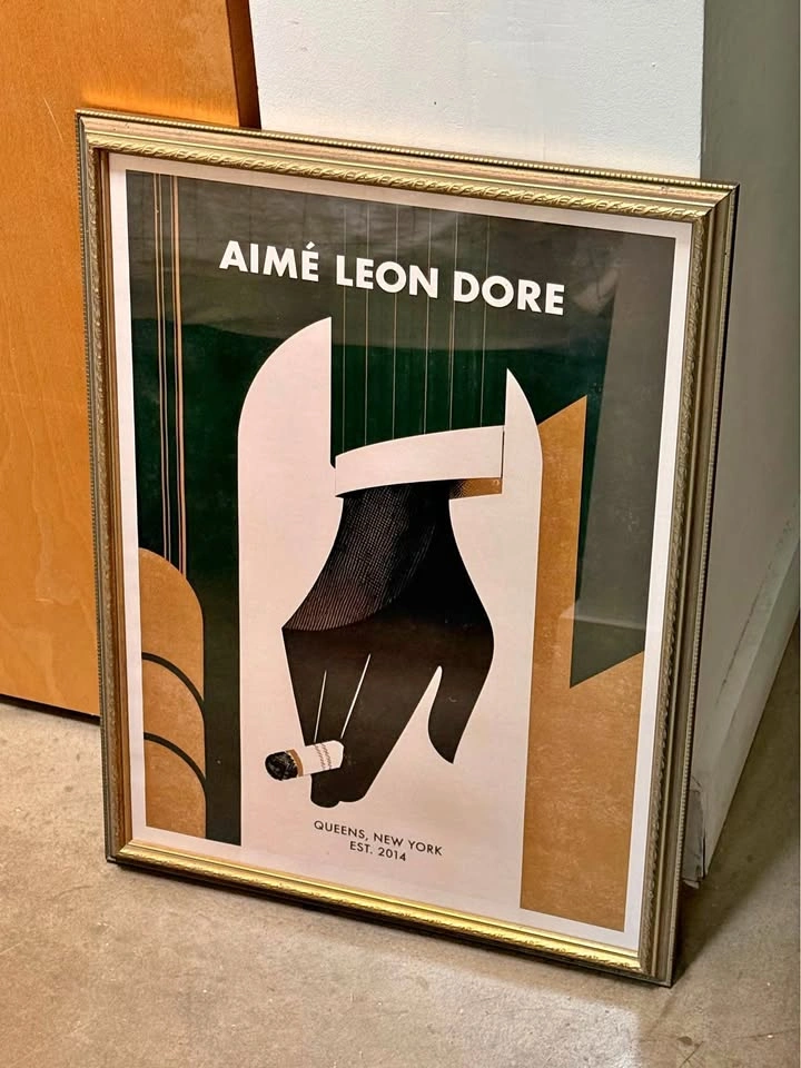 AIMÉ LEON DORE 18x24 Art Deco Framed Print | Gold Frame