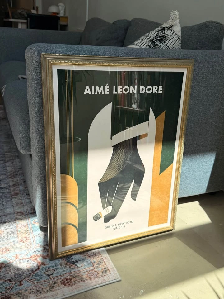 AIMÉ LEON DORE 18x24 Art Deco Framed Print | Gold Frame - photo 3