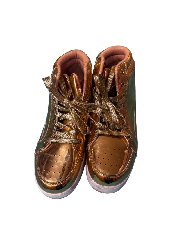 Metallic Gold High Top Sneakers