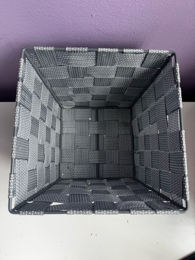 Woven Grey Storage Basket - photo 2