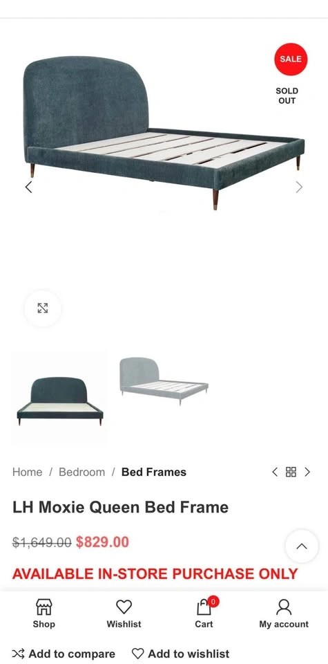 Queen Bed Frame - Grey Velvet Solid Wood