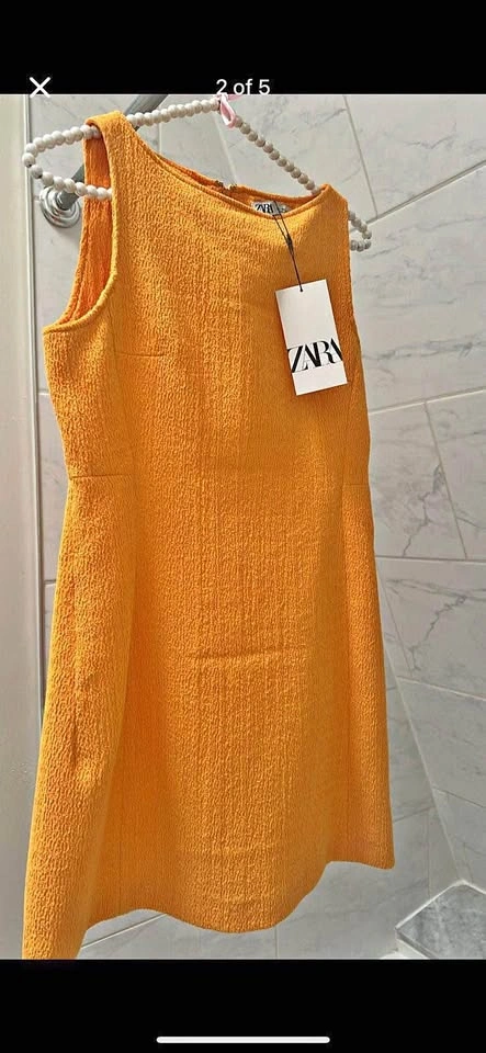 Orange Mini Dress (ZARA-small) NEW