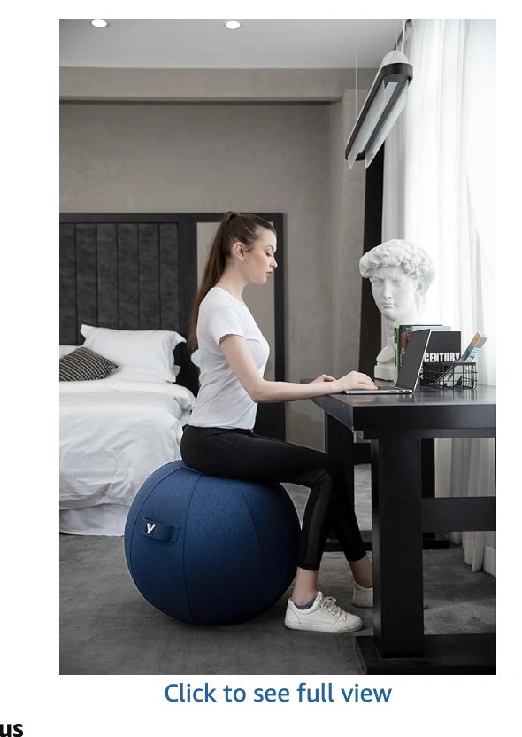 Yogivo Sitting Ball Chair for Office Home, Pilates Exercise - photo 2