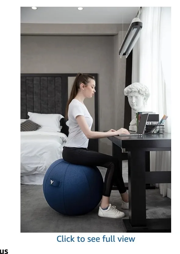 Yogivo Sitting Ball Chair for Office Home, Pilates Exercise - photo 2