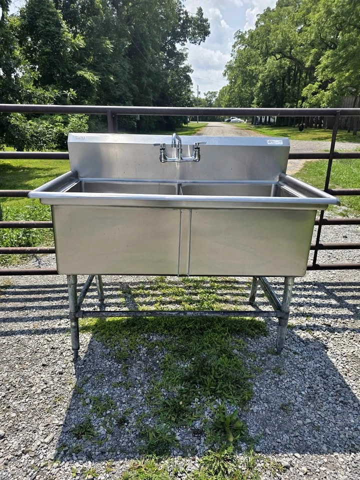 Commercial 2-Compartment Stainless Steel Sink For Sale!