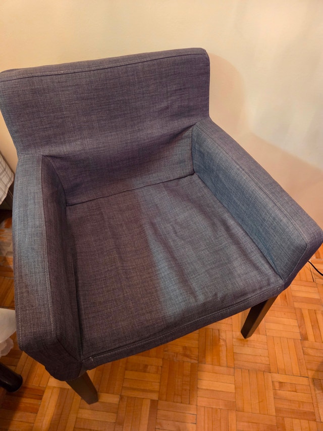 Grey Armchair - Removable Slipcover - similar to IKEA NILS style - photo 2