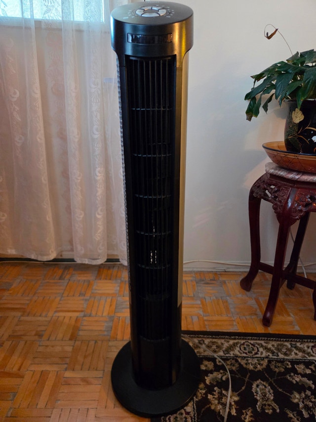 Seville Classics 40 inch Oscillating Tower Fan - Black