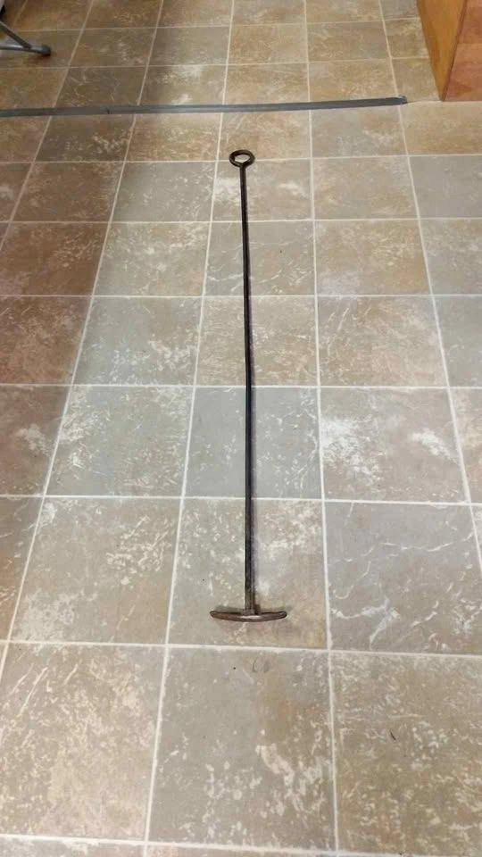 Vintage black Wrought Iron Fireplace mover