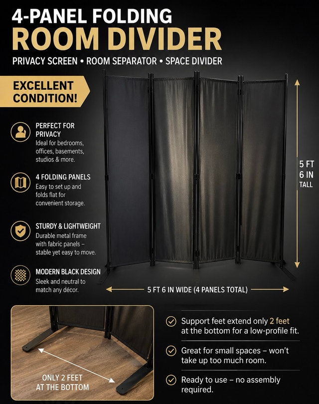 four panel privacy divider