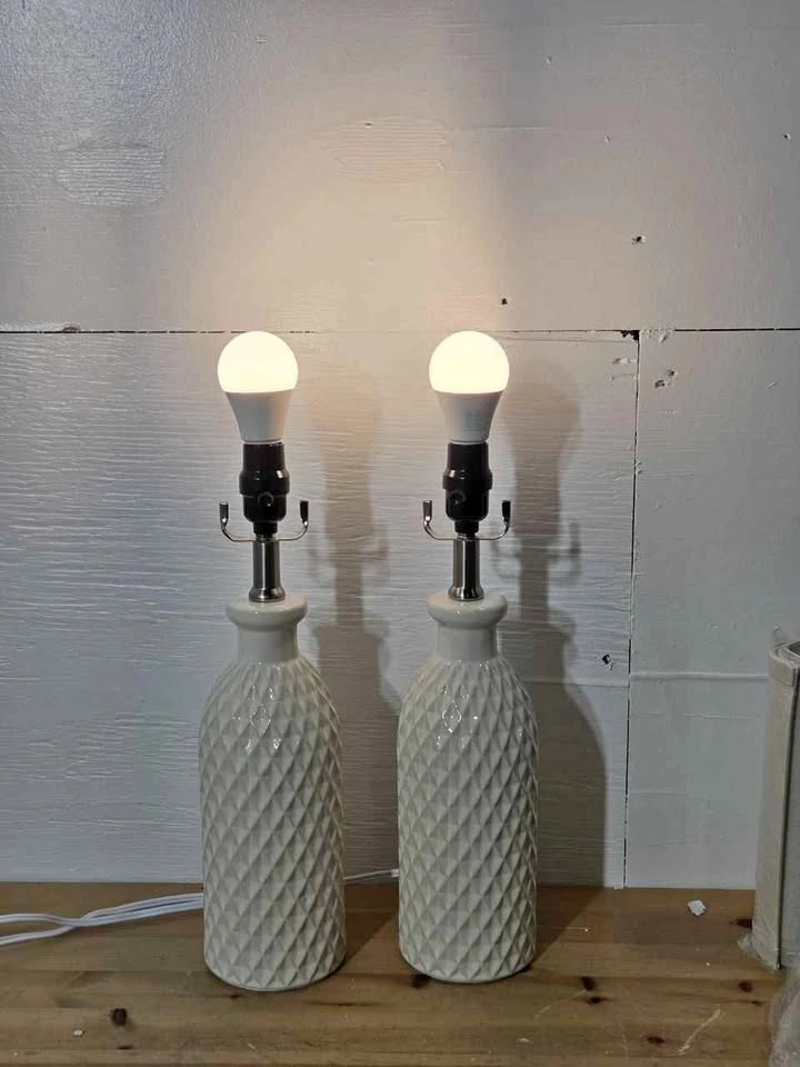 Farmhouse Ceramic Table Lamps Set of 2