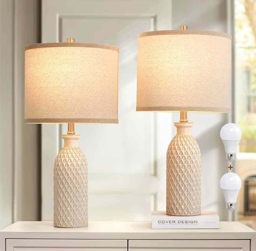 Farmhouse Ceramic Table Lamps Set of 2 - photo 2