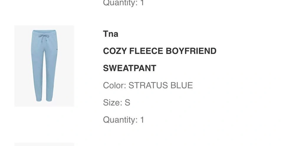 Tna Cozy Fleece Boyfriend Sweatpant - Size S, Stratus Blue - photo 2