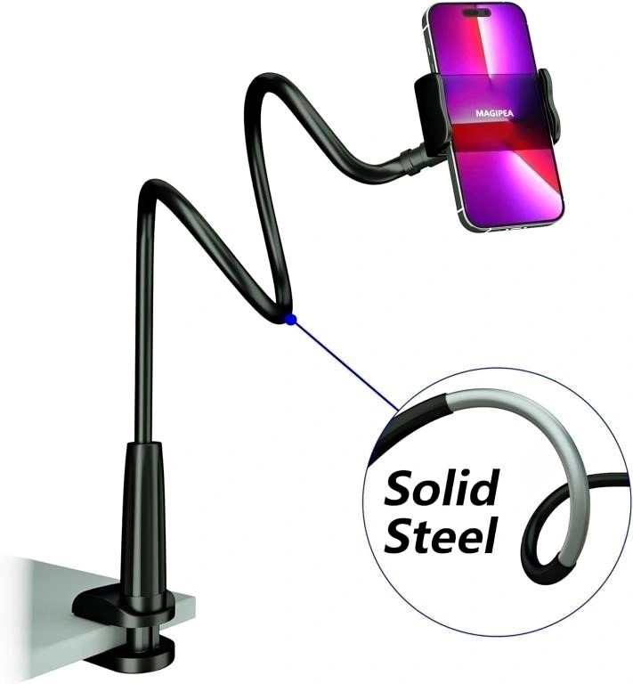 Cell Phone Clip Stand Holder with Flexible Long Arm