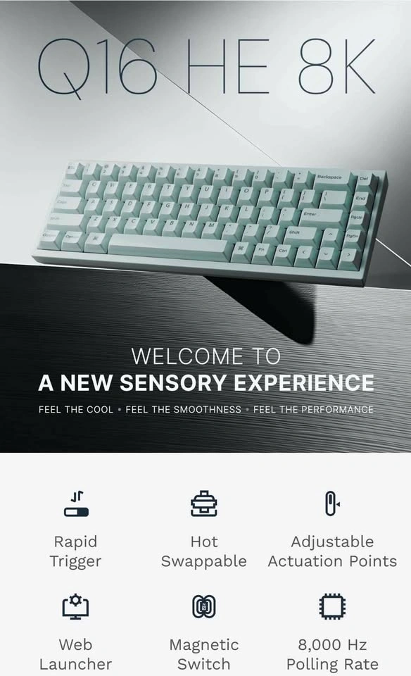 Keychron Q16 HE 8K Ceramic Magnetic Switch Gaming Keyboard - photo 3