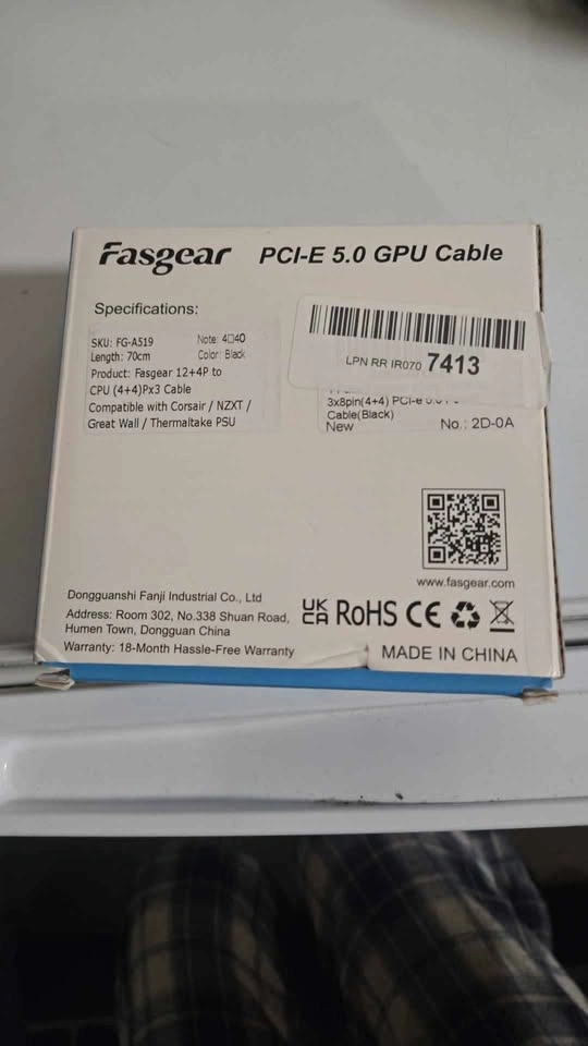 Fasgear PCI-E 5.0 GPU Cable - photo 2