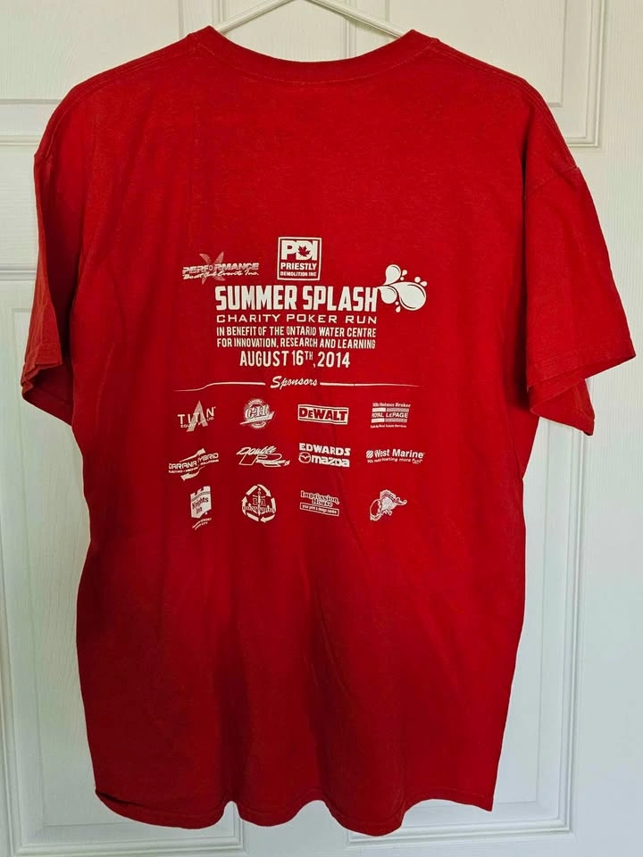 Summer Splash Charity Poker Run 2014 Graphic T-Shirt - Size Larg - photo 2