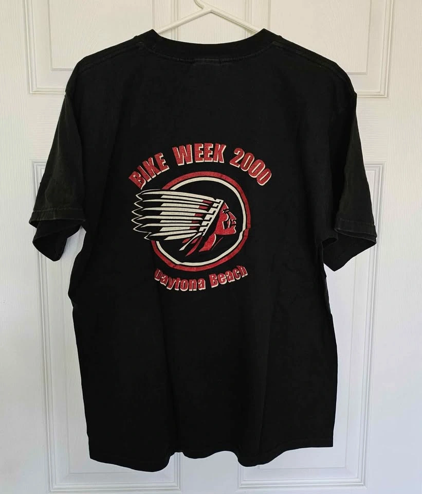 Vintage Y2K Indian Motorcycle T-Shirt - Bike Week 2000 - photo 2
