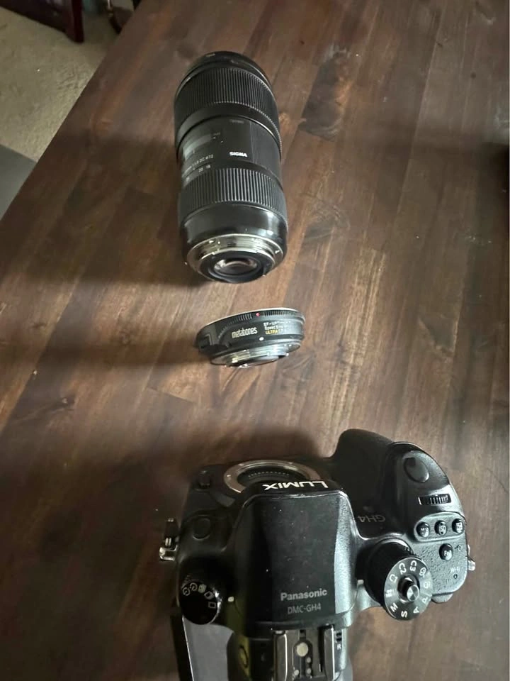 Panasonic GH4 4K Camera + Sigma 18-35mm f/1.8 + Metabones Kit