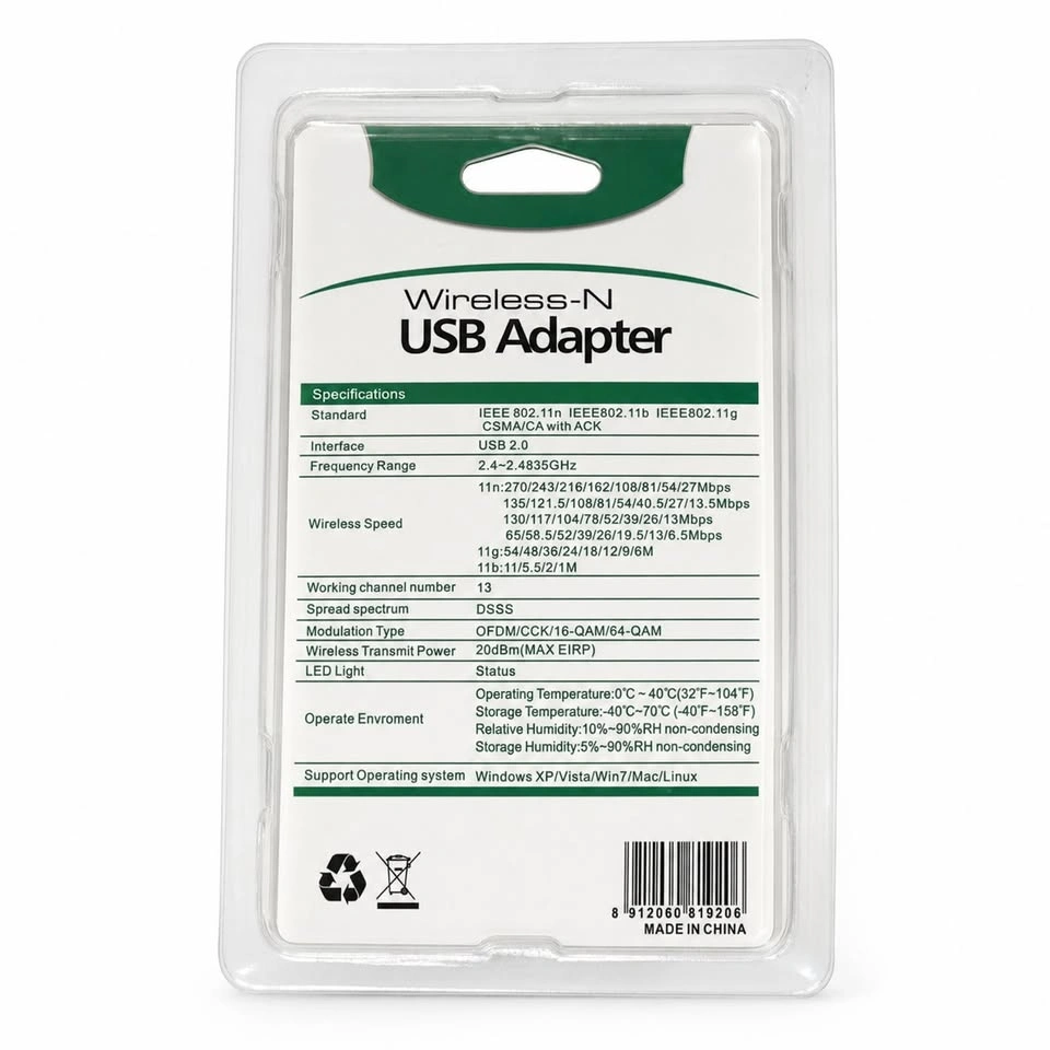 300Mbps USB WiFi Adapter for PC/Laptop – Wireless-N 2.4GHz - photo 2