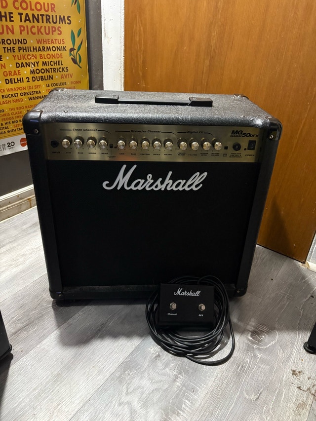 Marshall MG50DFX 50 watt solid state amp and foot switch