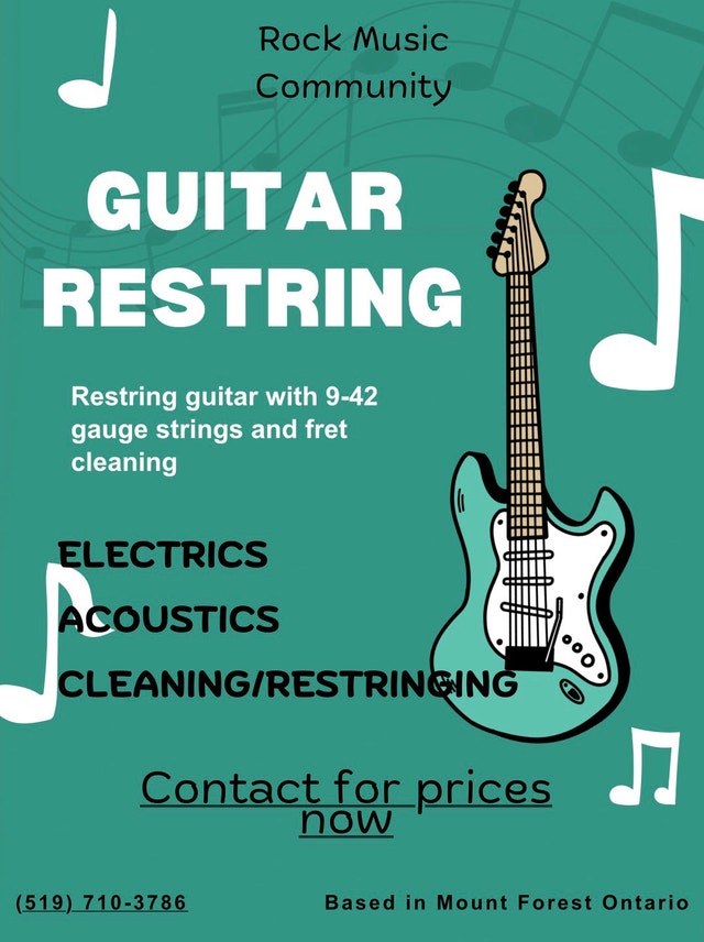 guitar restring and cleaning