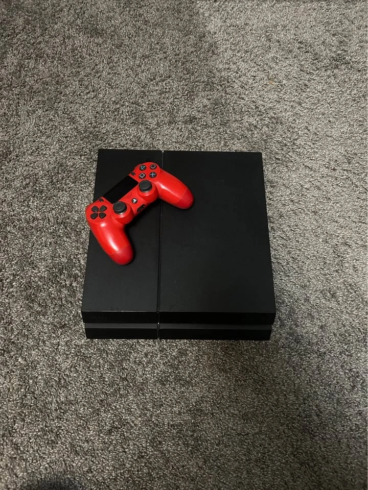 PS4 Original 500GB + Red Controller | Fully Working | Great Bund - photo 2