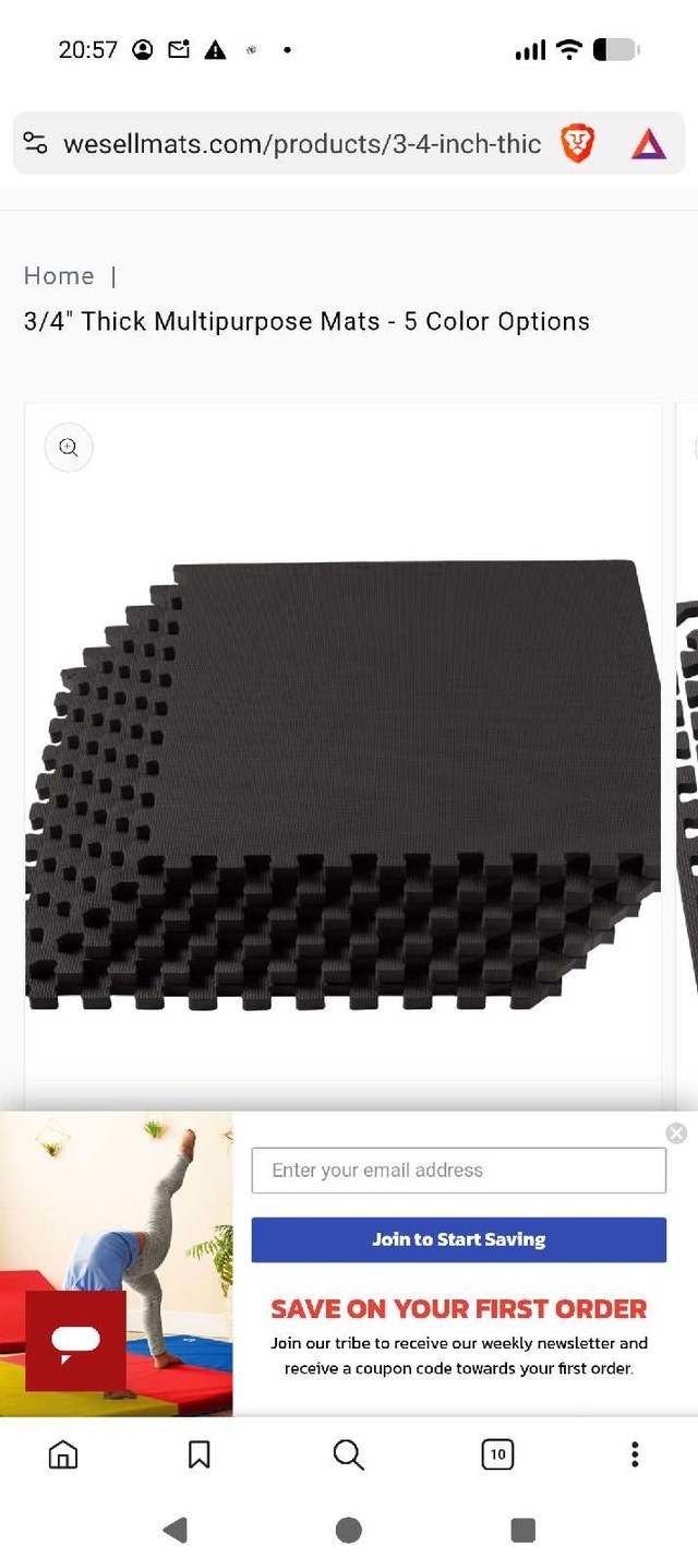 Commercial/dance/tumbling black foam tiles 3/4 inch 2x2 ft - photo 4