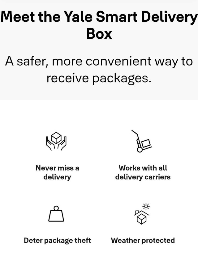 Yale Smart Delivery Box - Stop porch pirates - photo 4