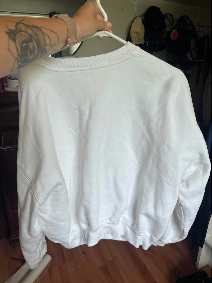 Aritzia sweat fleece white crew - photo 2