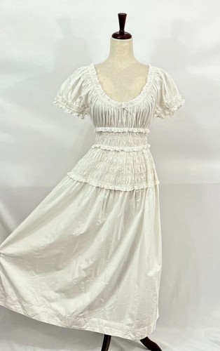 Generic DOEN Medium Leanne Dress Salt White Puff Sleeve Midi - photo 3