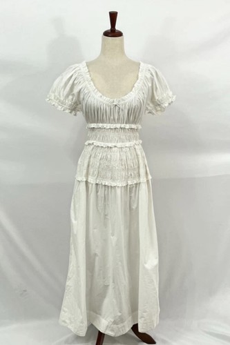 Generic DOEN Medium Leanne Dress Salt White Puff Sleeve Midi - photo 4